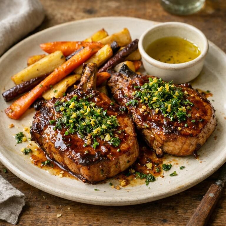Côtelettes de porc laquées