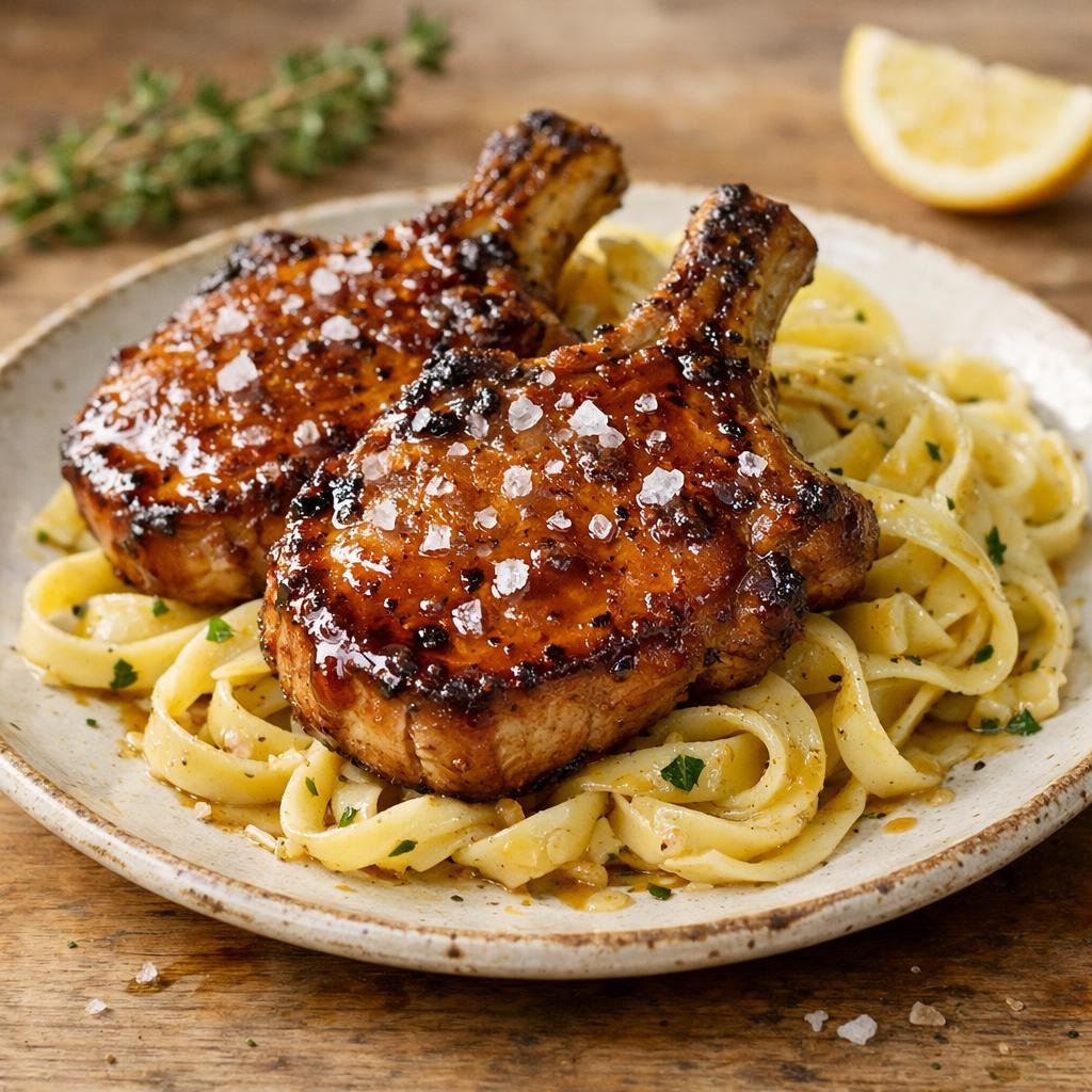 Côtelettes de porc laquées