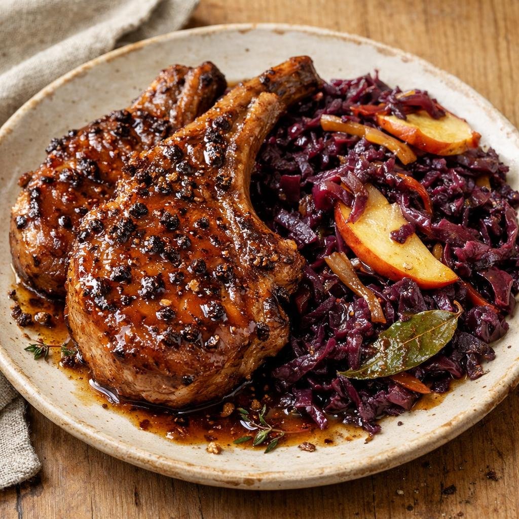 côtelettes de porc laquées
