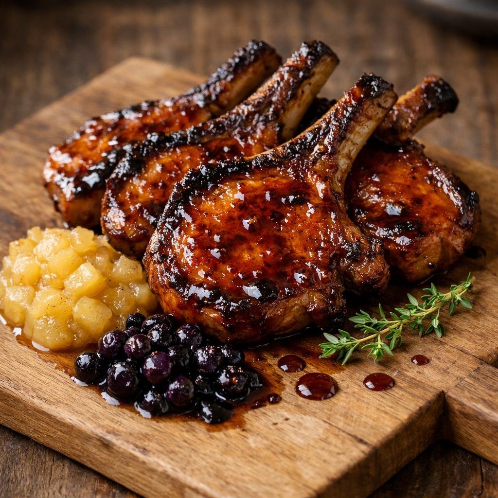 Côtes de porc laquées
