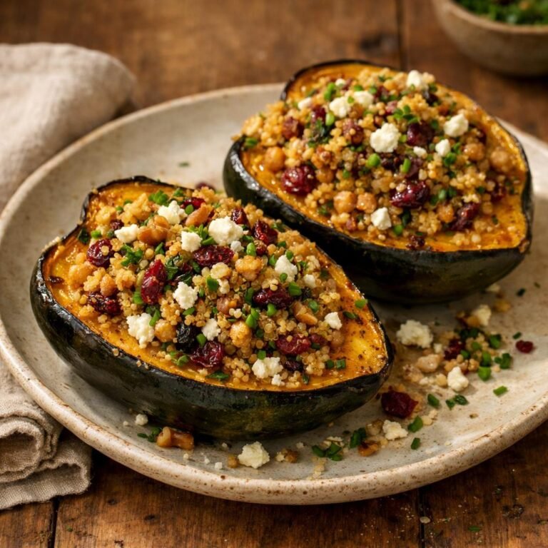 Courge acorn farcie