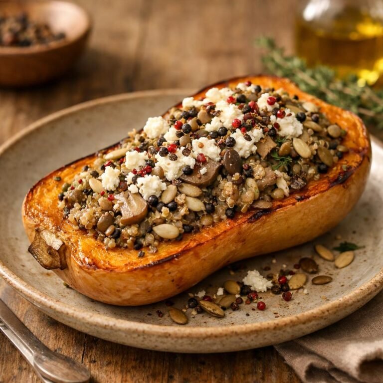 Courge farcie quinoa