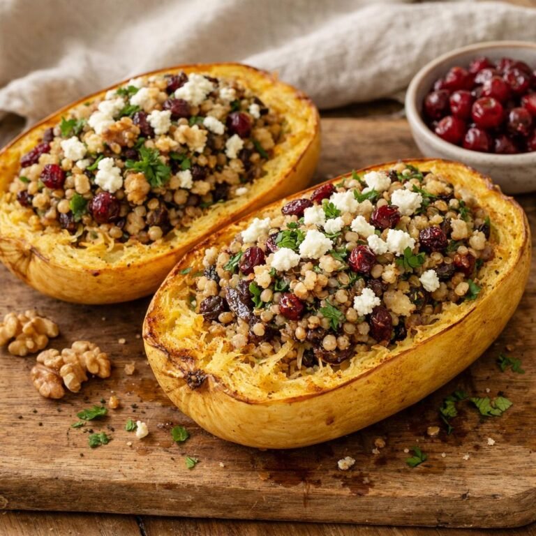 Courge spaghetti farcie