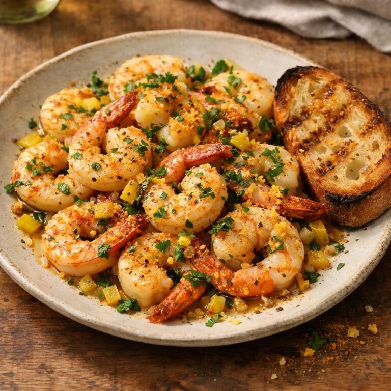 Crevettes au citron confit