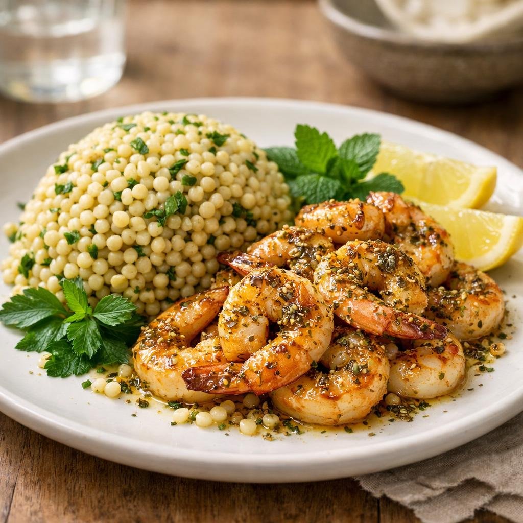 crevettes au zaatar
