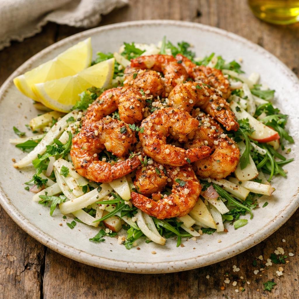 Crevettes rôties au paprika