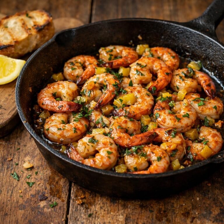 Crevettes sautées citron confit