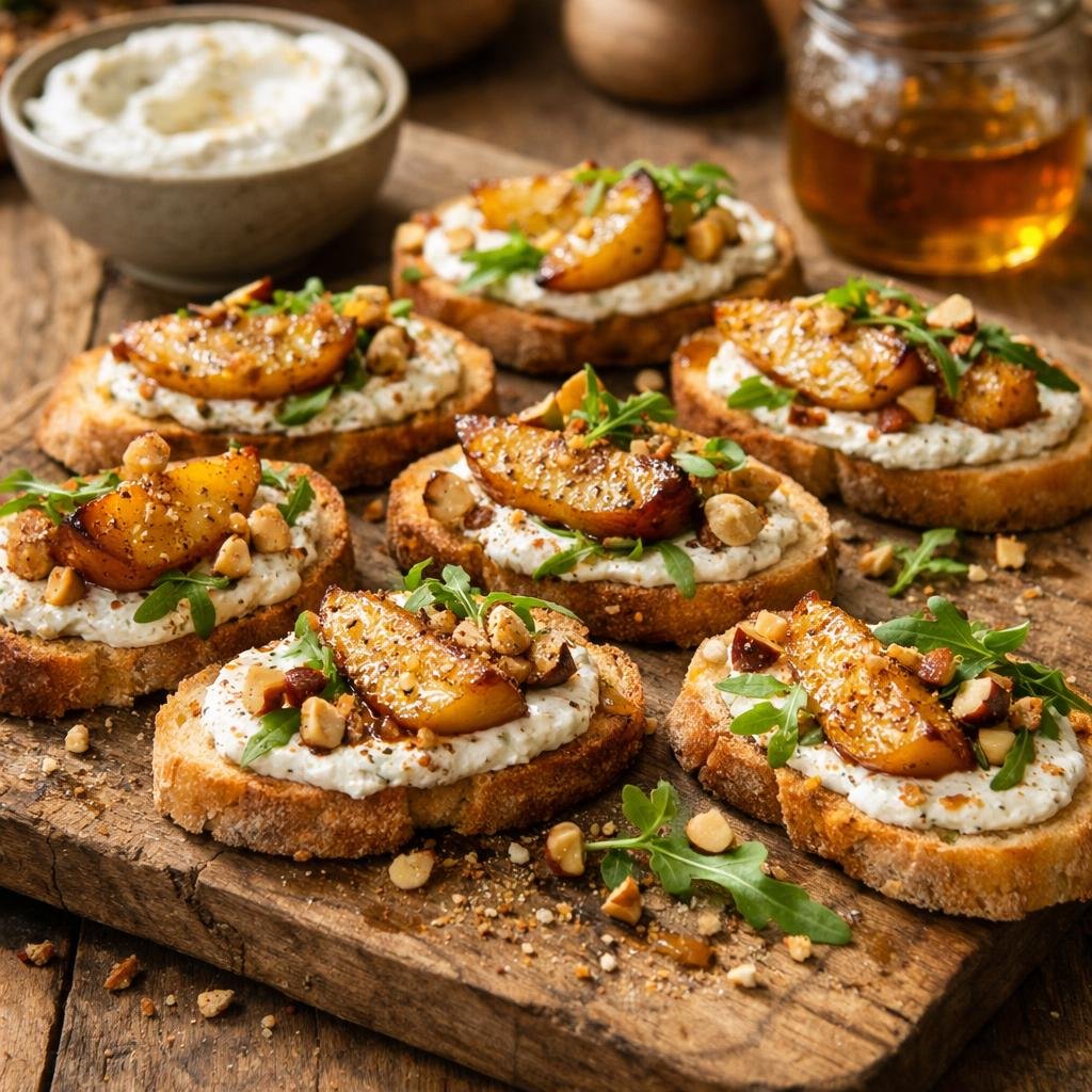 crostini labneh poires