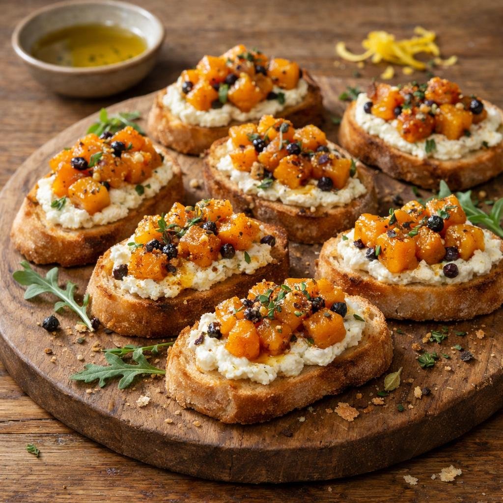 Crostini butternut genièvre