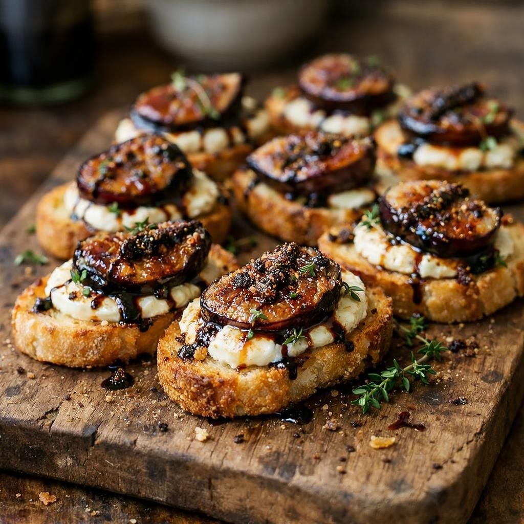 Crostini chèvre figues