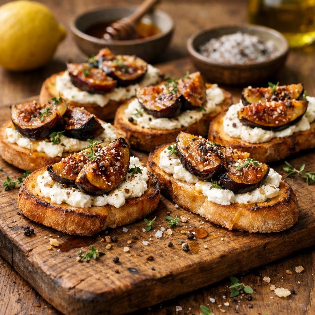 Crostini figues rôties