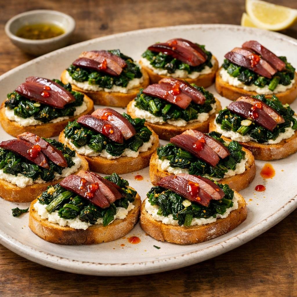 Crostini magret fumé