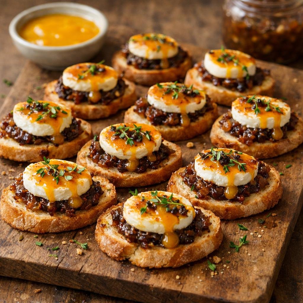 crostinis chèvre mangue