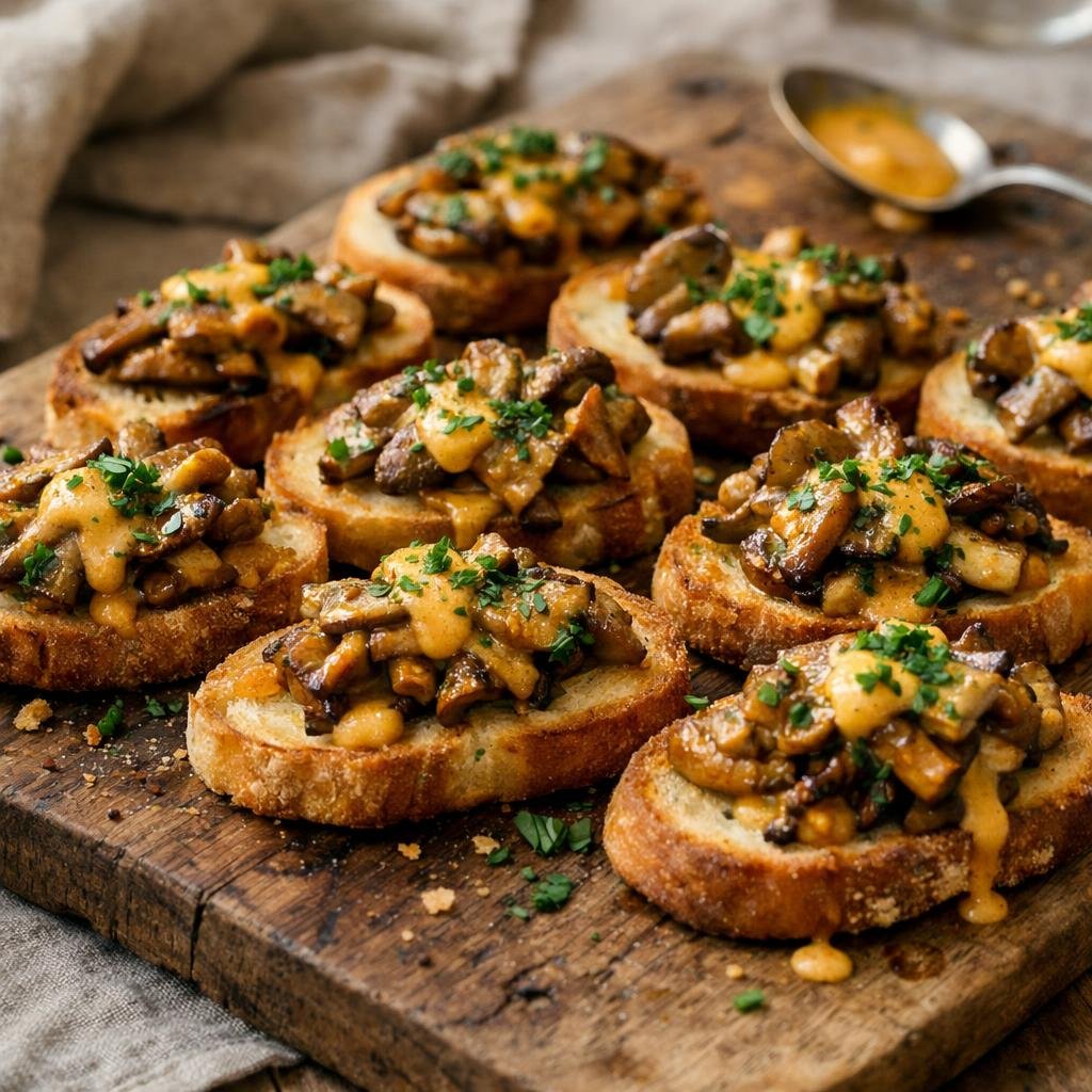 Crostinis curry piquant