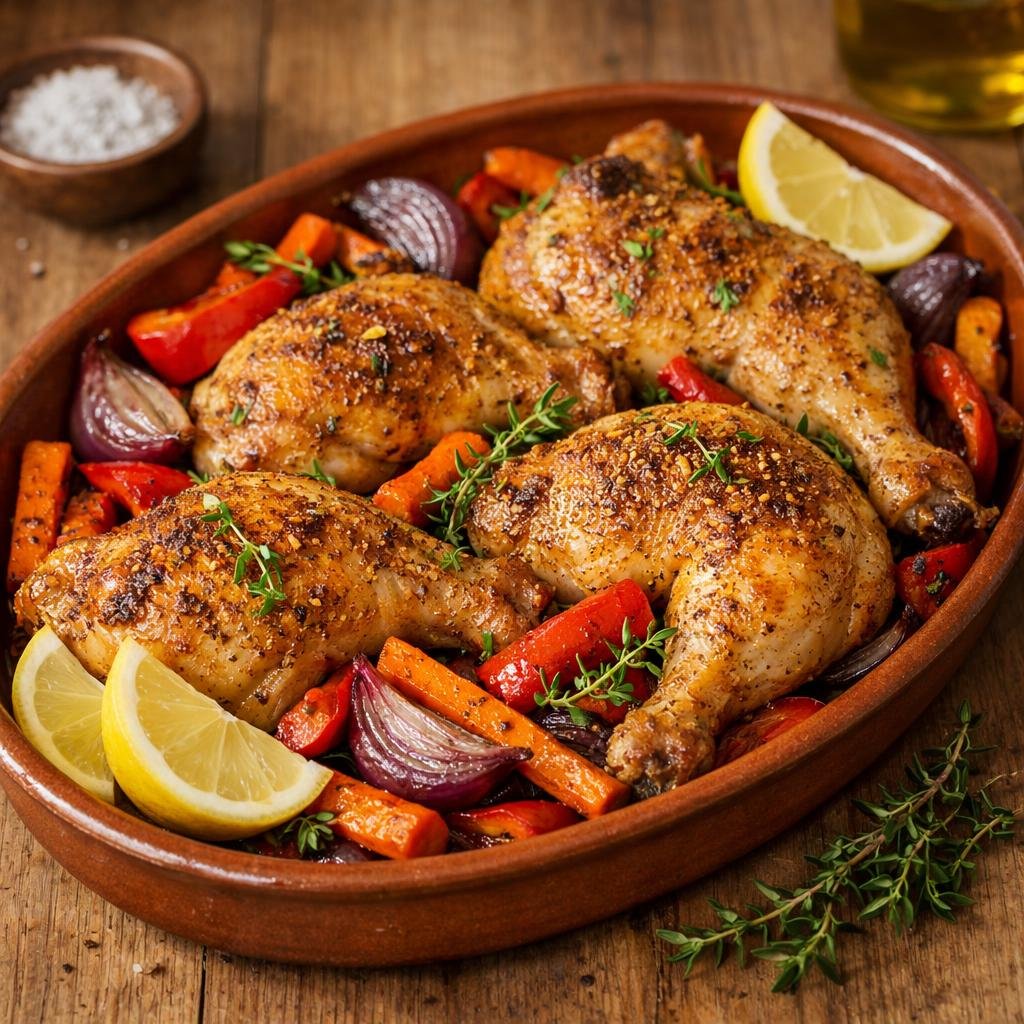 Cuisses de poulet rôties