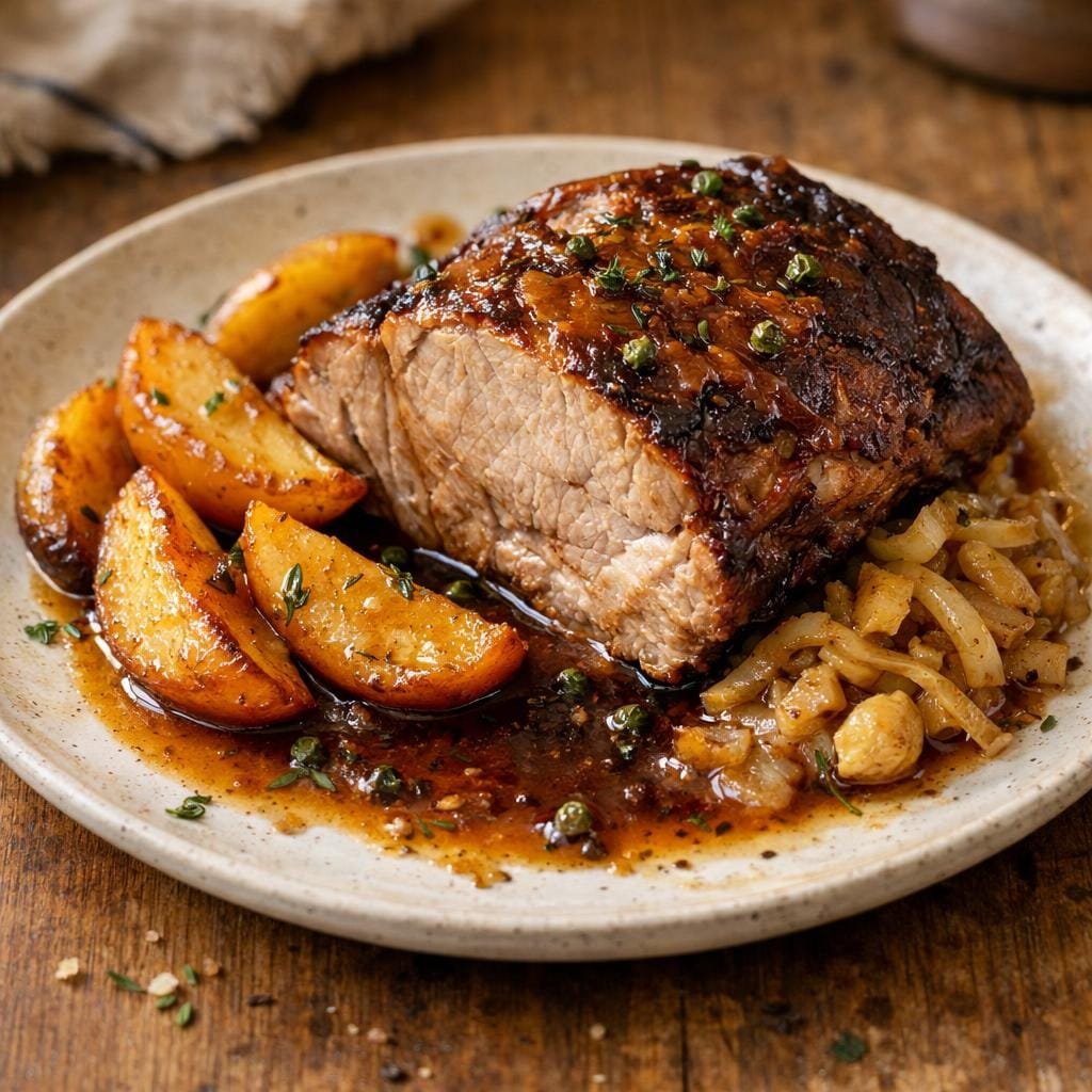 Échine de porc au cidre