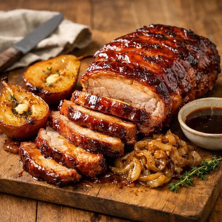 Échine de porc confite