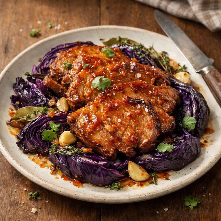 Échine de porc confite