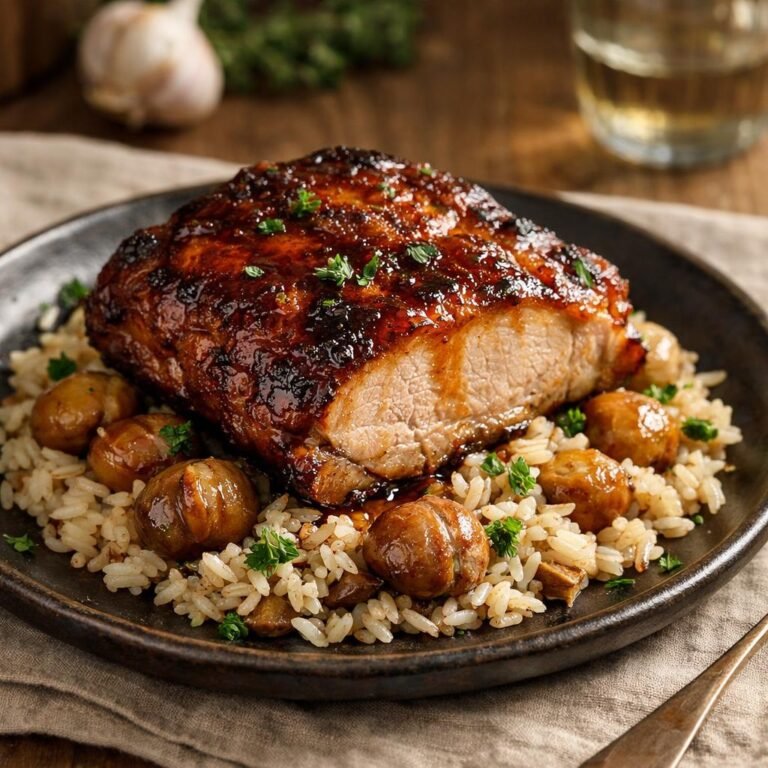 échine de porc rôtie