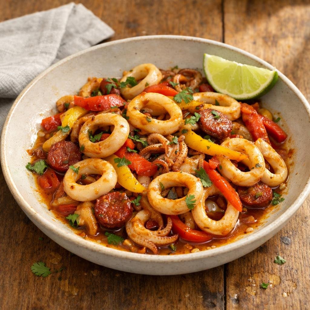 Encornets sautés chorizo