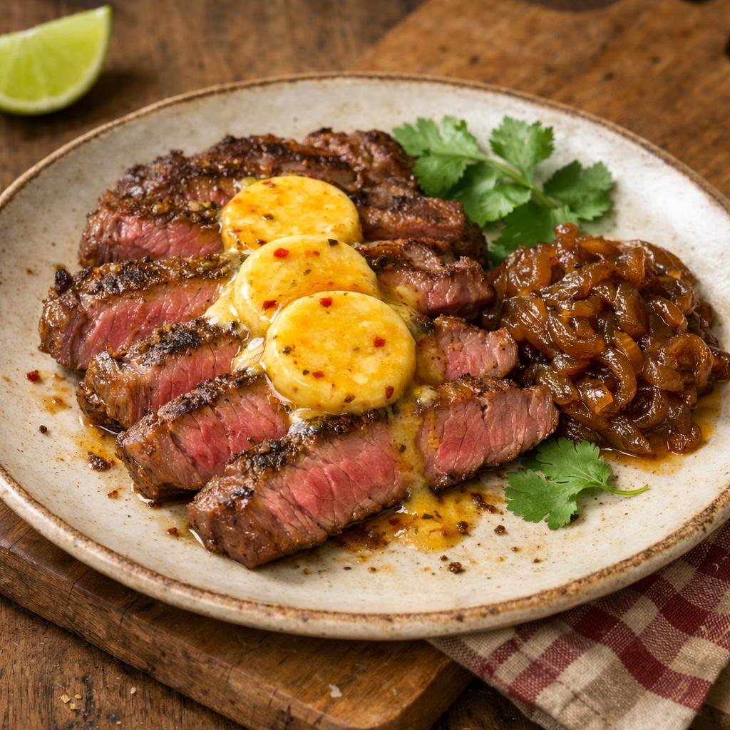 Entrecôte piment ananas
