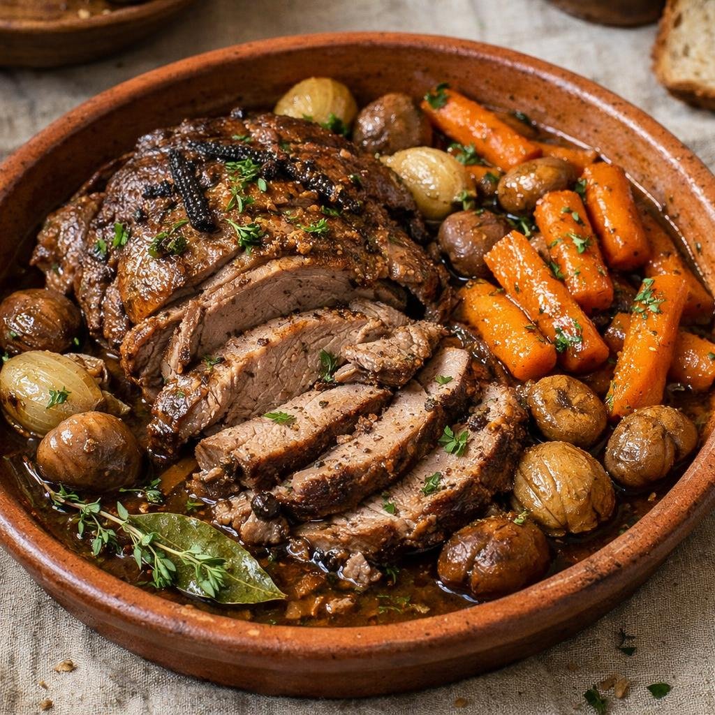 Épaule d'agneau confite