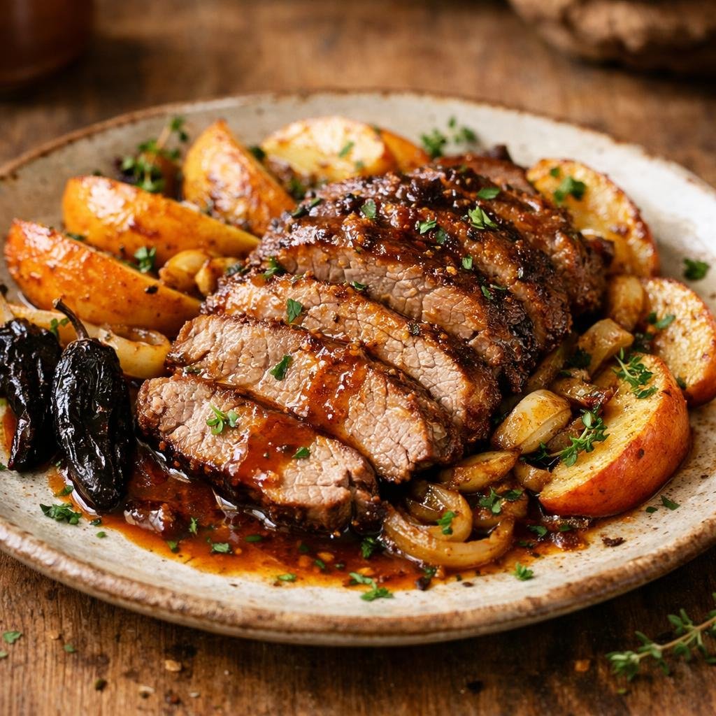 épaule de porc pimientos