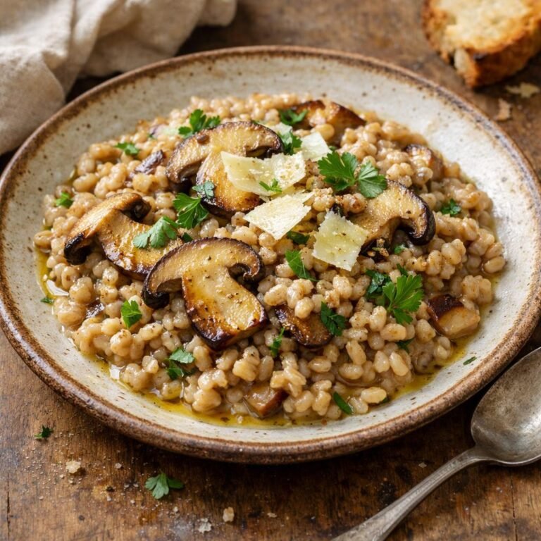 Farro crémeux aux cèpes