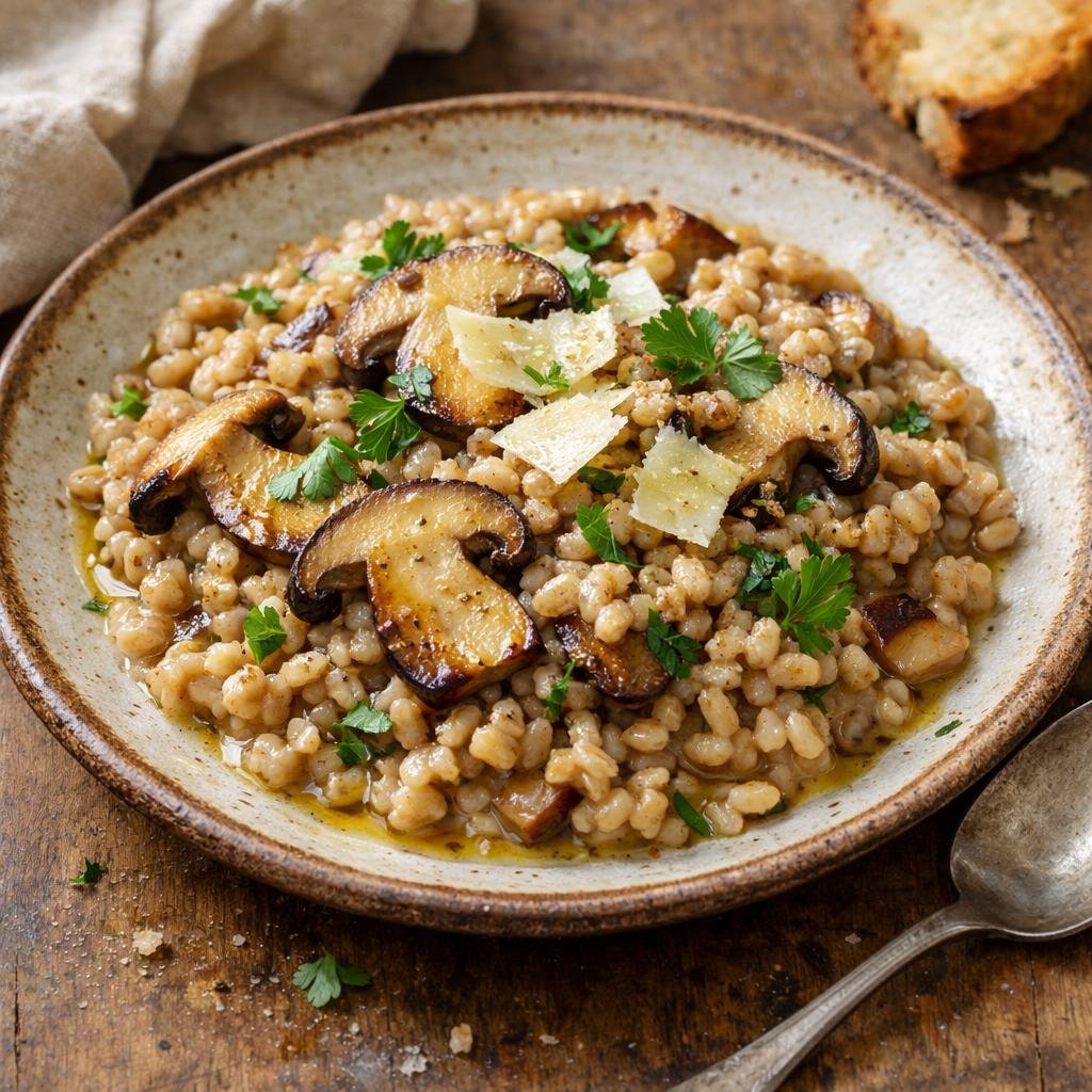 Farro crémeux aux cèpes