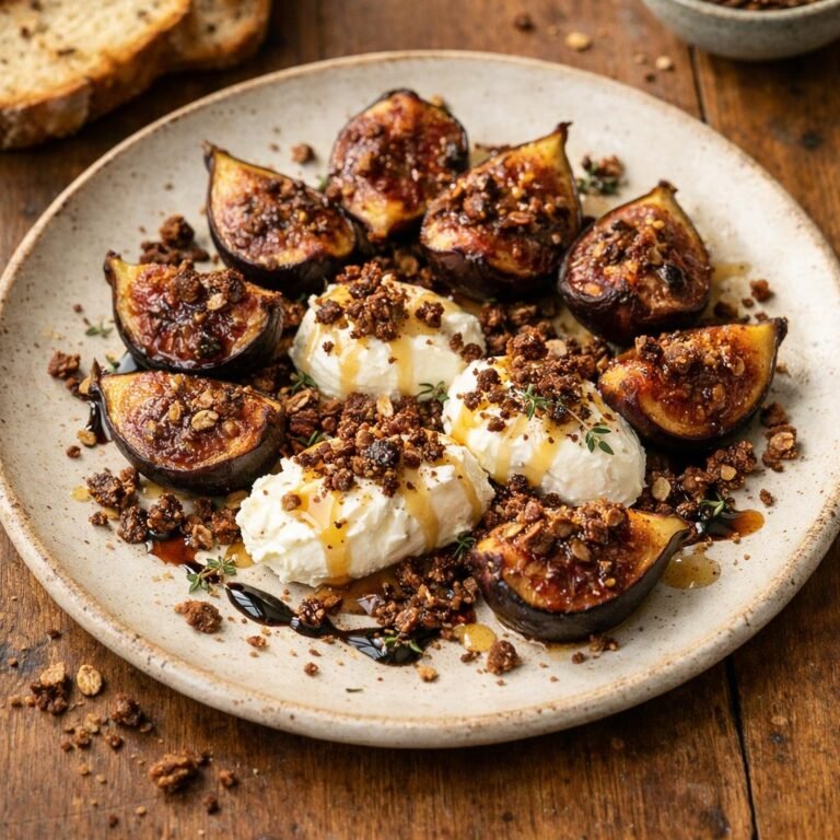 figues rôties chèvre granola