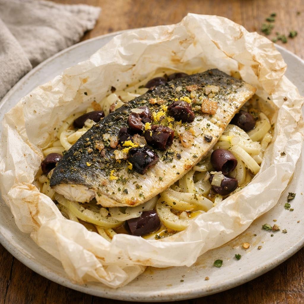 filet de bar en papillote