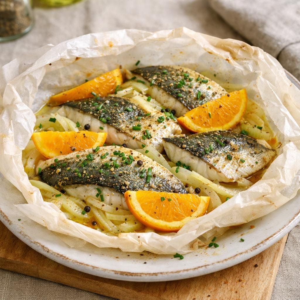 Filet de bar en papillote