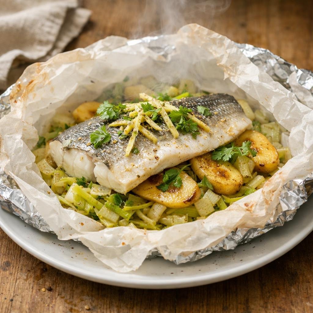 filet de bar en papillote