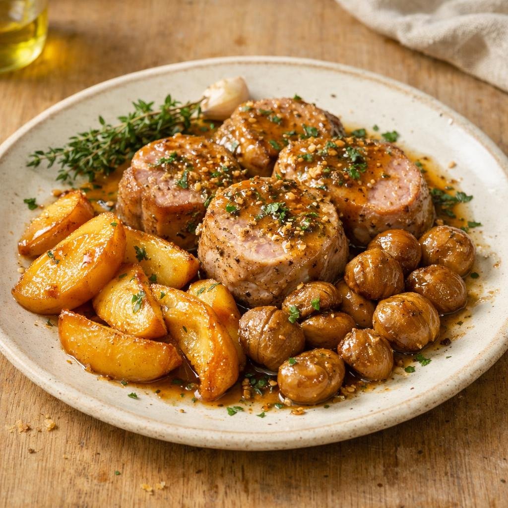 Filet de porc mariné