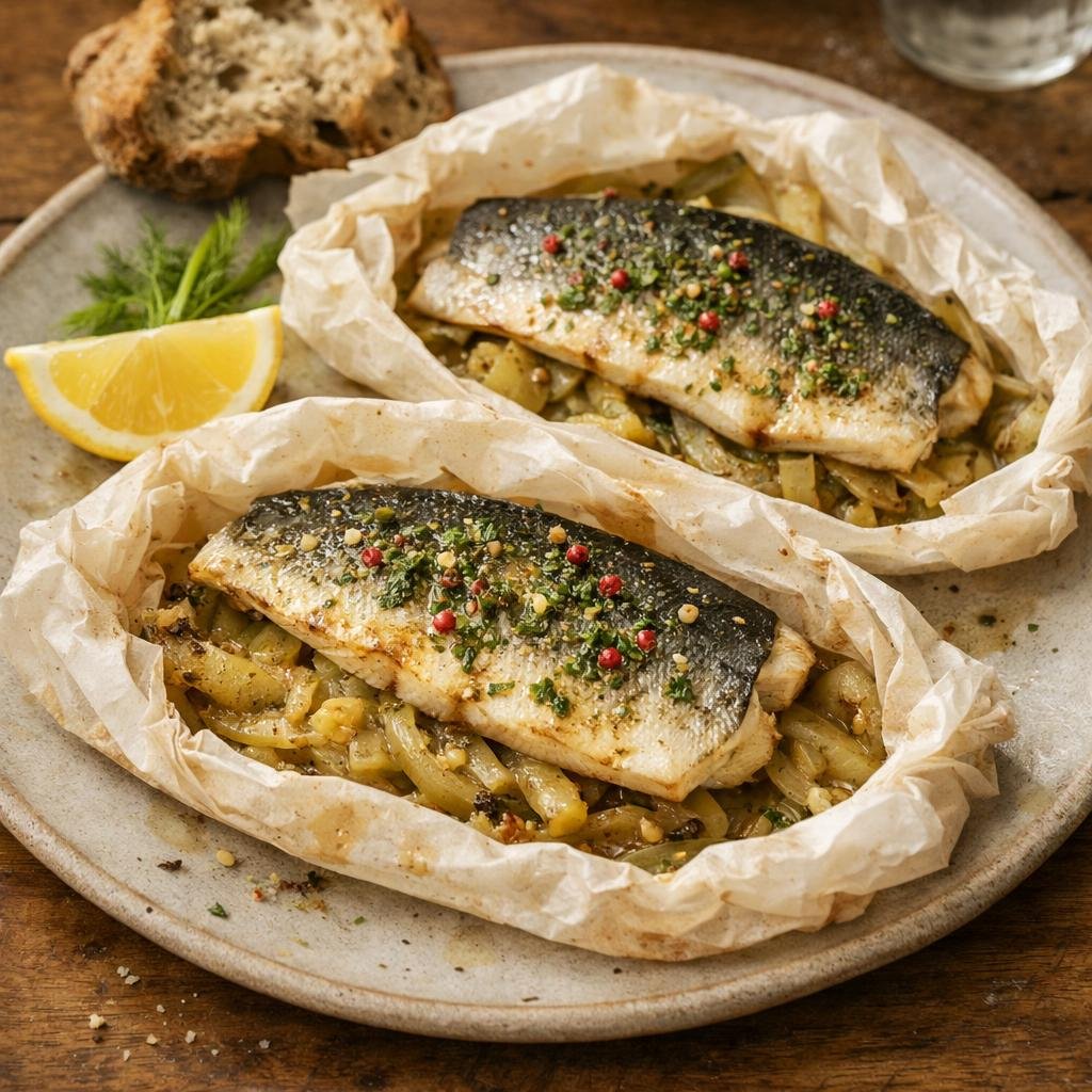 filets de bar papillote