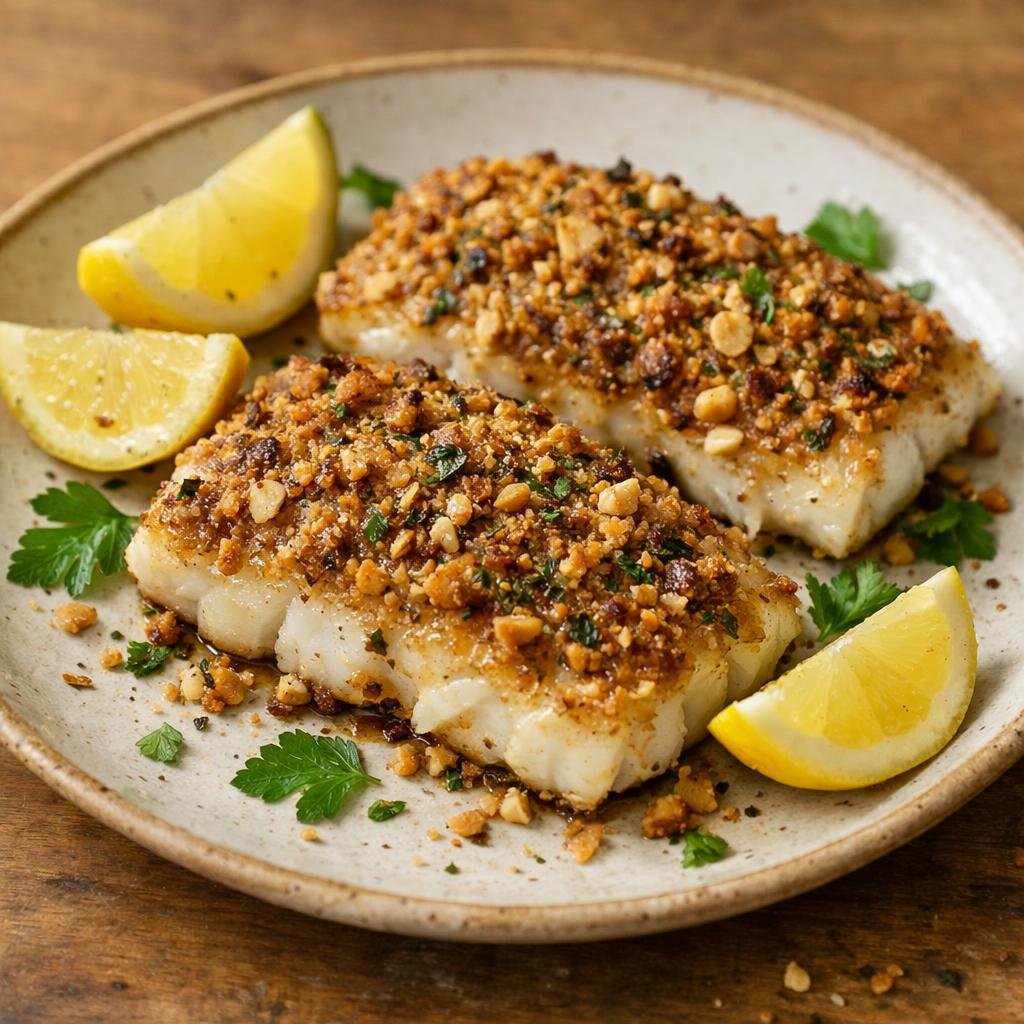 filets de cabillaud en croûte