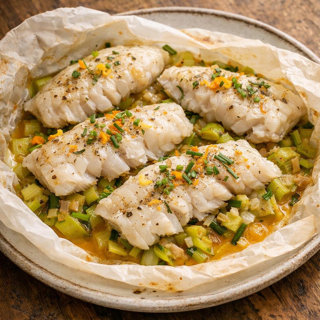 Filets de lieu en papillote