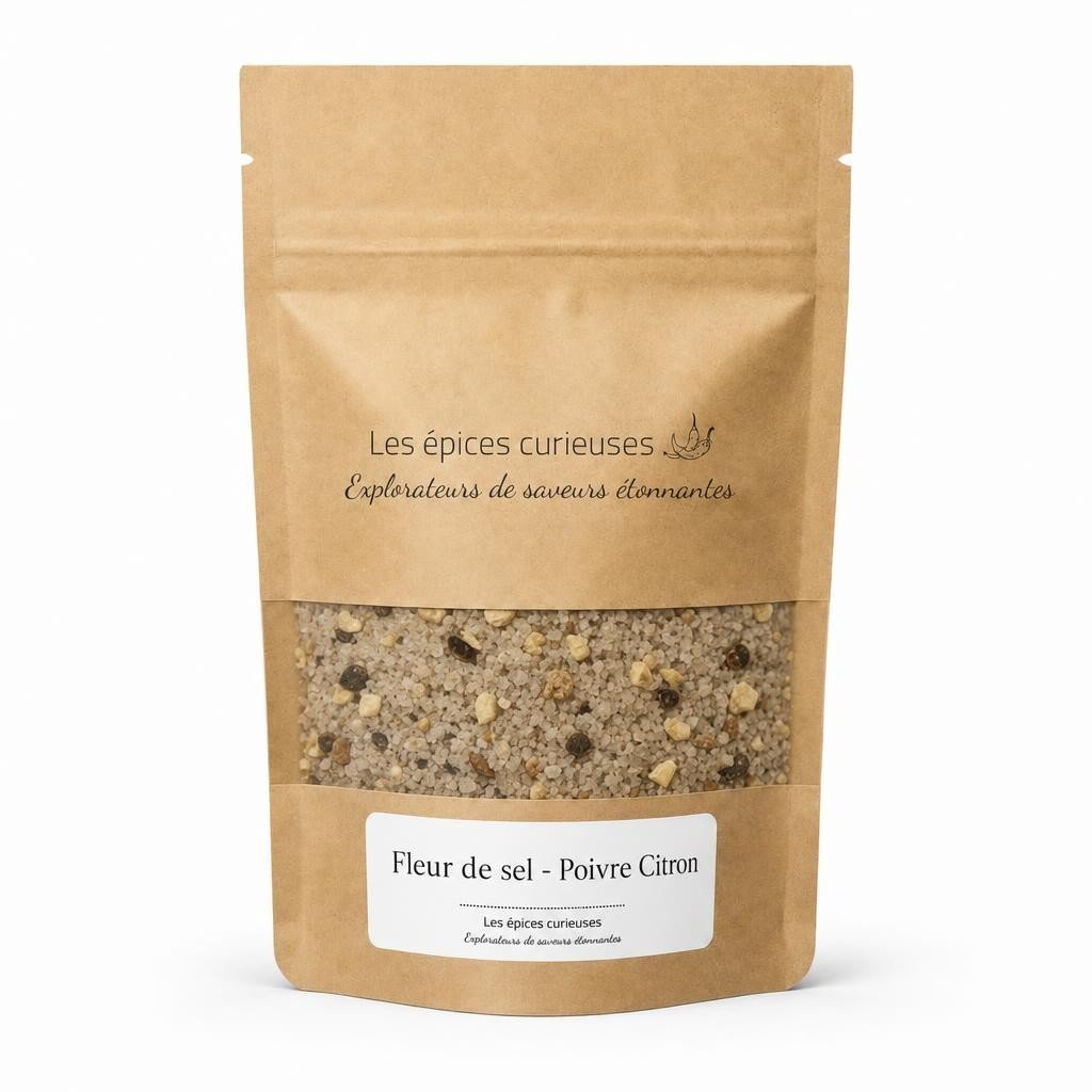 Fleur de sel - Poivre Citron - Packaging - Les Épices Curieuses
