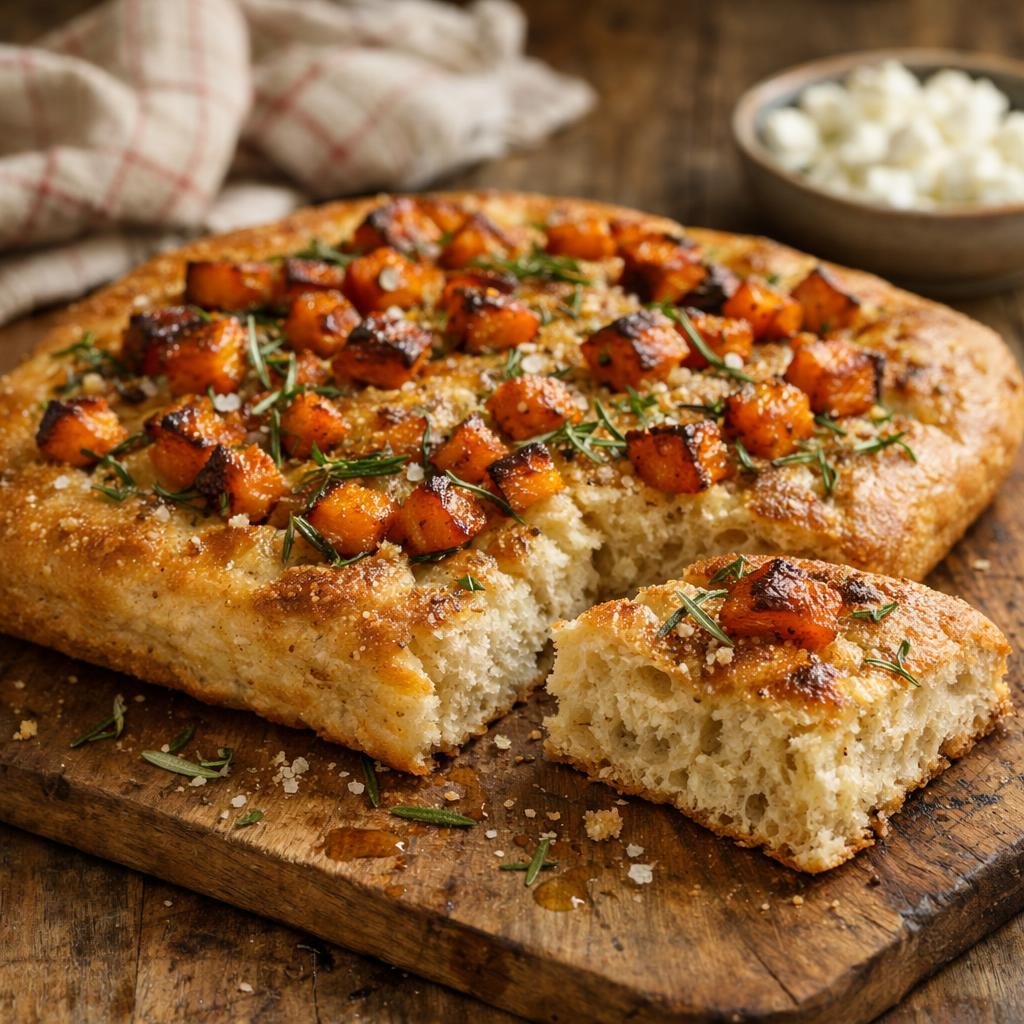 Focaccia épeautre potimarron