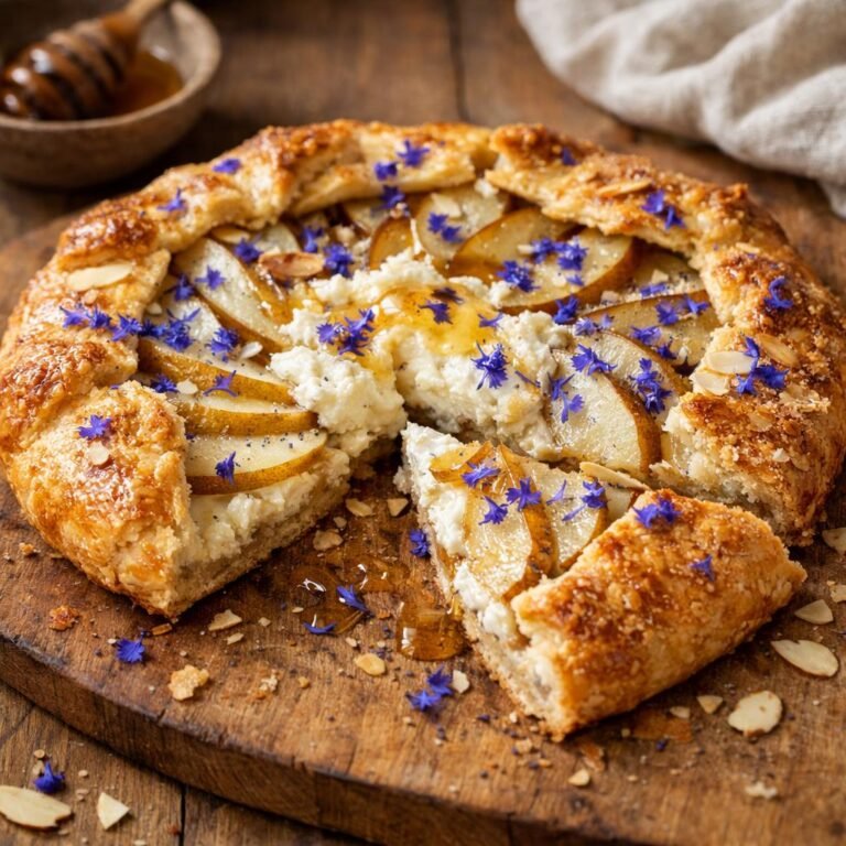 Galette poire ricotta bleuet