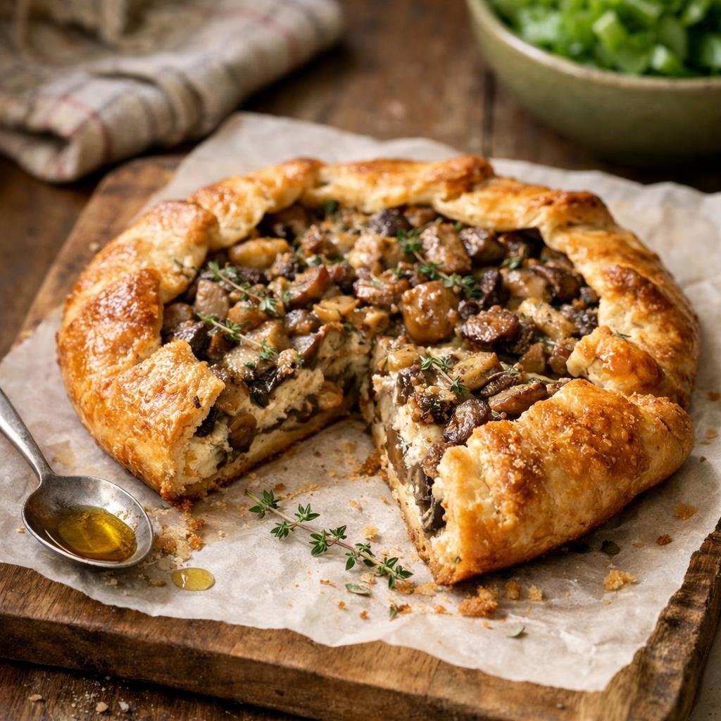 galette champignons châtaignes