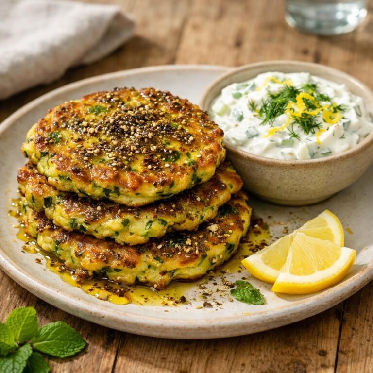 Galettes courgette zaatar