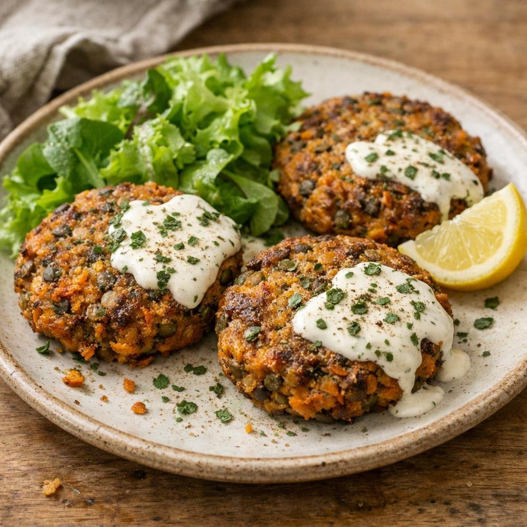 Galettes lentilles coriandre