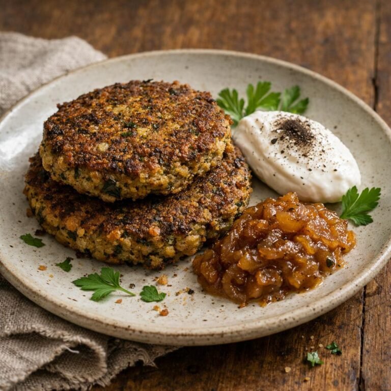 galettes de lentilles vertes