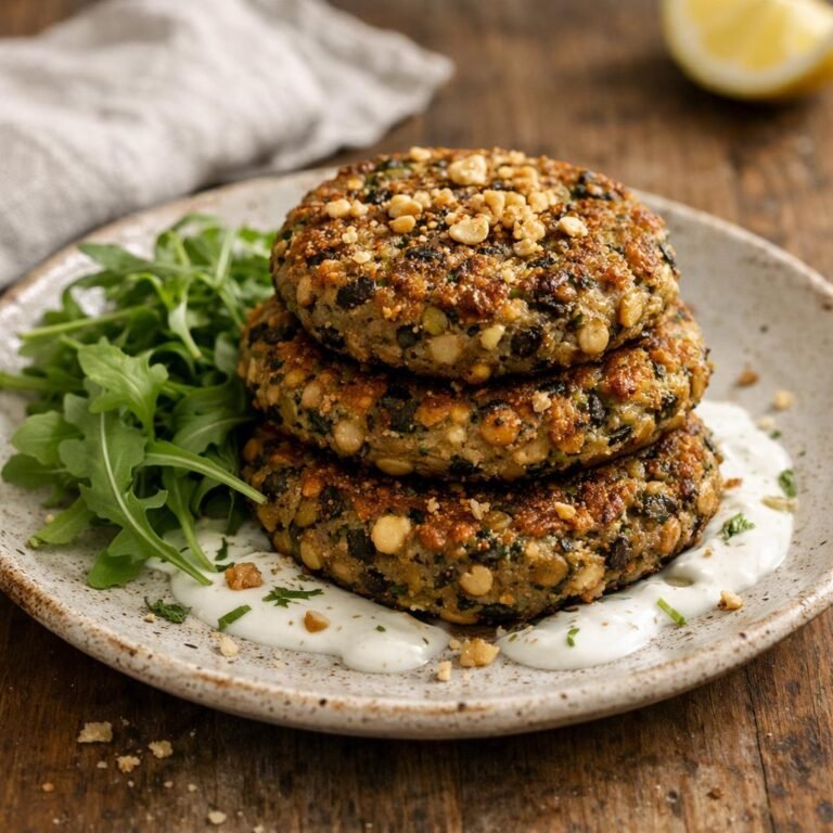 galettes de lentilles vertes
