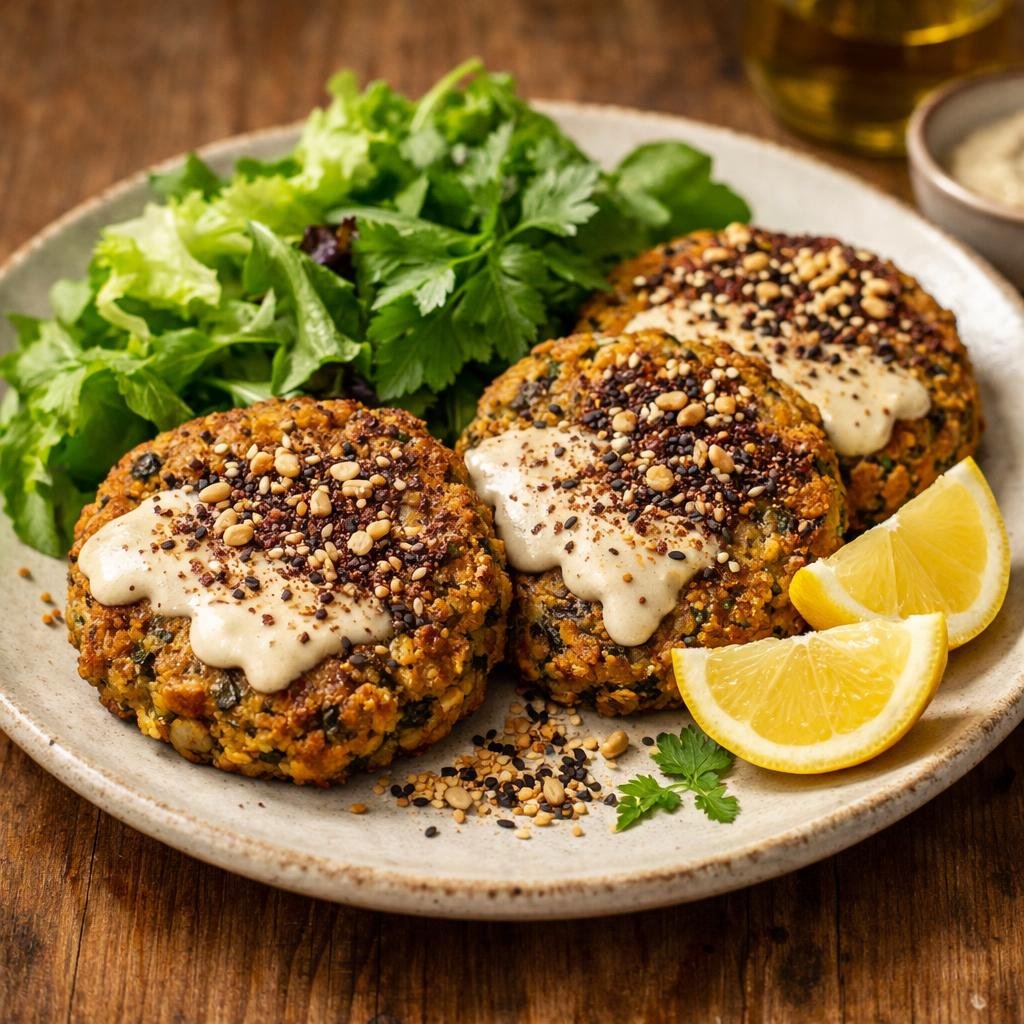 galettes de lentilles zaatar