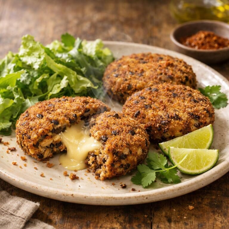 Galettes lentilles‑champignons Tex Mex