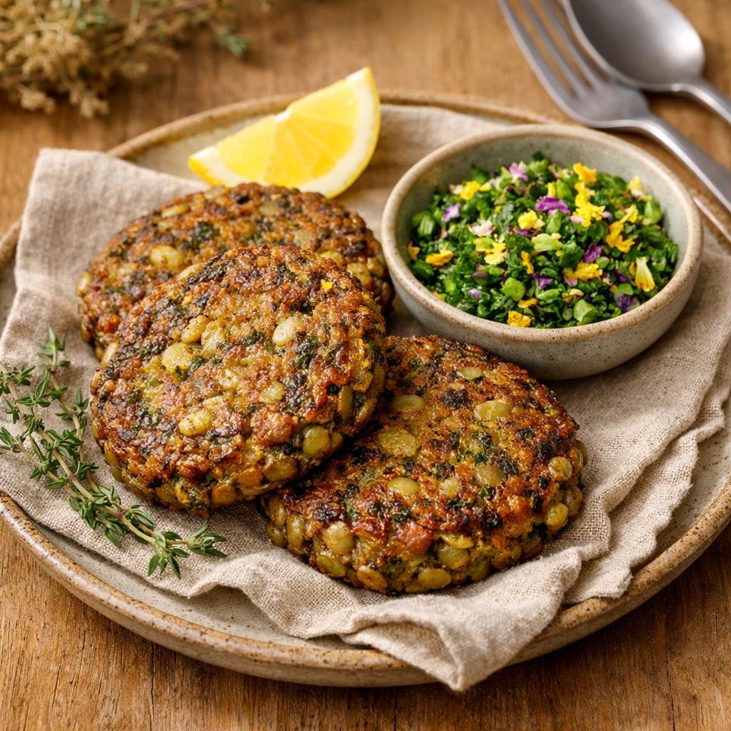 Galettes lentilles sarrasin