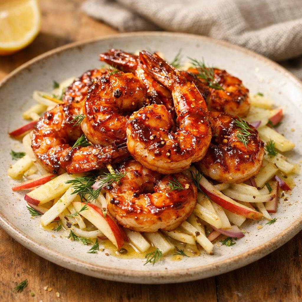 Gambas laquées barbecue