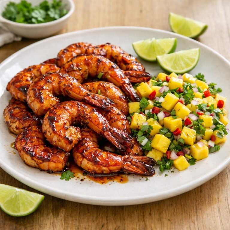 Gambas laquées Rub barbecue